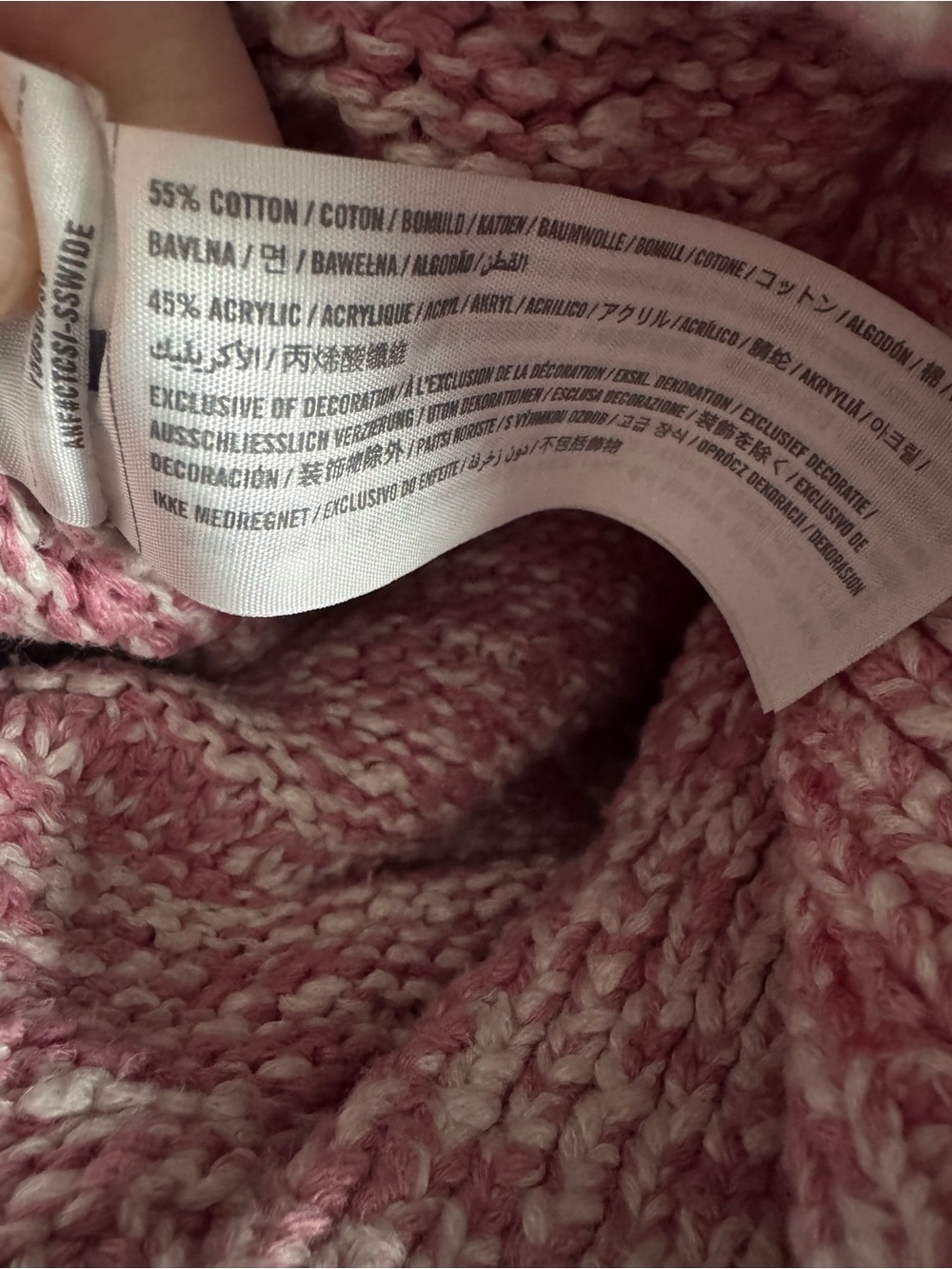 Abercrombie & Fitch Women's Marled Chunky Knit Pink Cardigan With Patch Pockets - Picture 12 of 12
